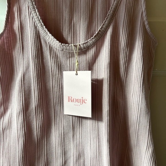 NWT Rouje Lilac Ribbed Tank Top - Picture 5 of 9